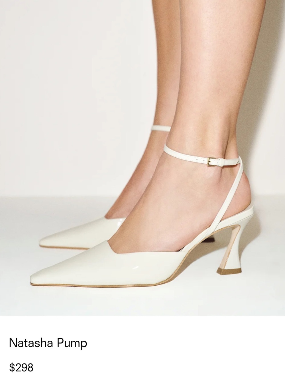 NWT Reformation Natasha Pump in White Patent